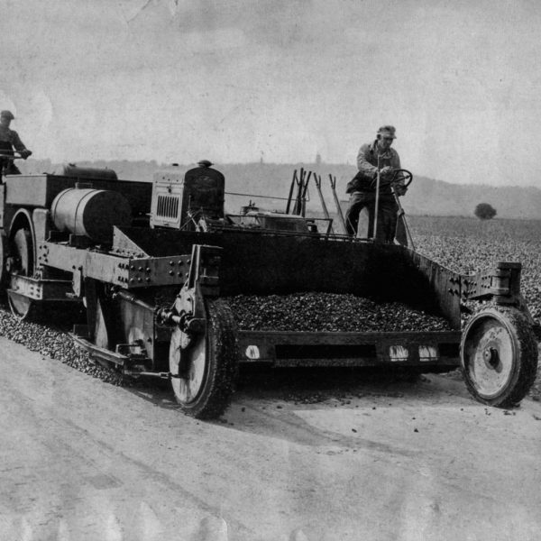 Early Adnun formless paver (1930s). Source: HCEA Magazine - Iss89